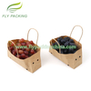 Durable Fruits Vegetables Kraft Paper Macro Perforated Holes Bags Packaging with Twisted Paper Handle