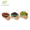 Wholesale Price Kraft Paper Bags Packaging for Fruits and Vegetables with Paper Twist Rope Handle