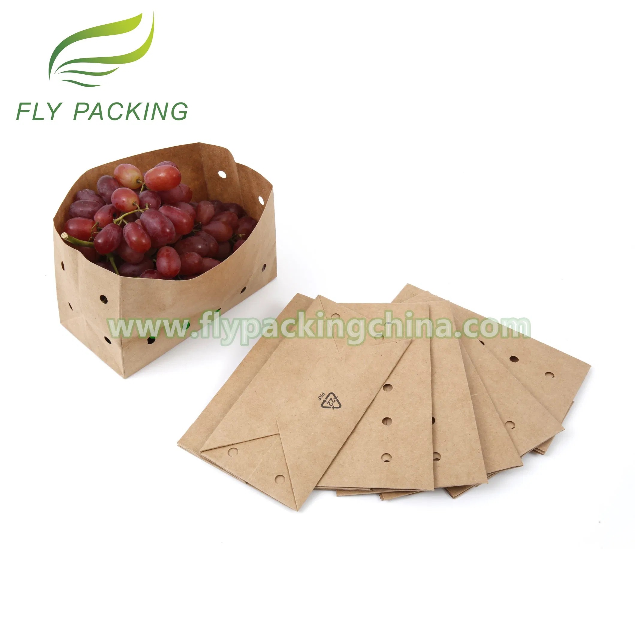 Disposable Fruit Packaging Paper Sheet Grape Packaging PE Coated Paper Bag