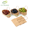 Wholesale Price Kraft Paper Bags Packaging for Fruits and Vegetables with Paper Twist Rope Handle