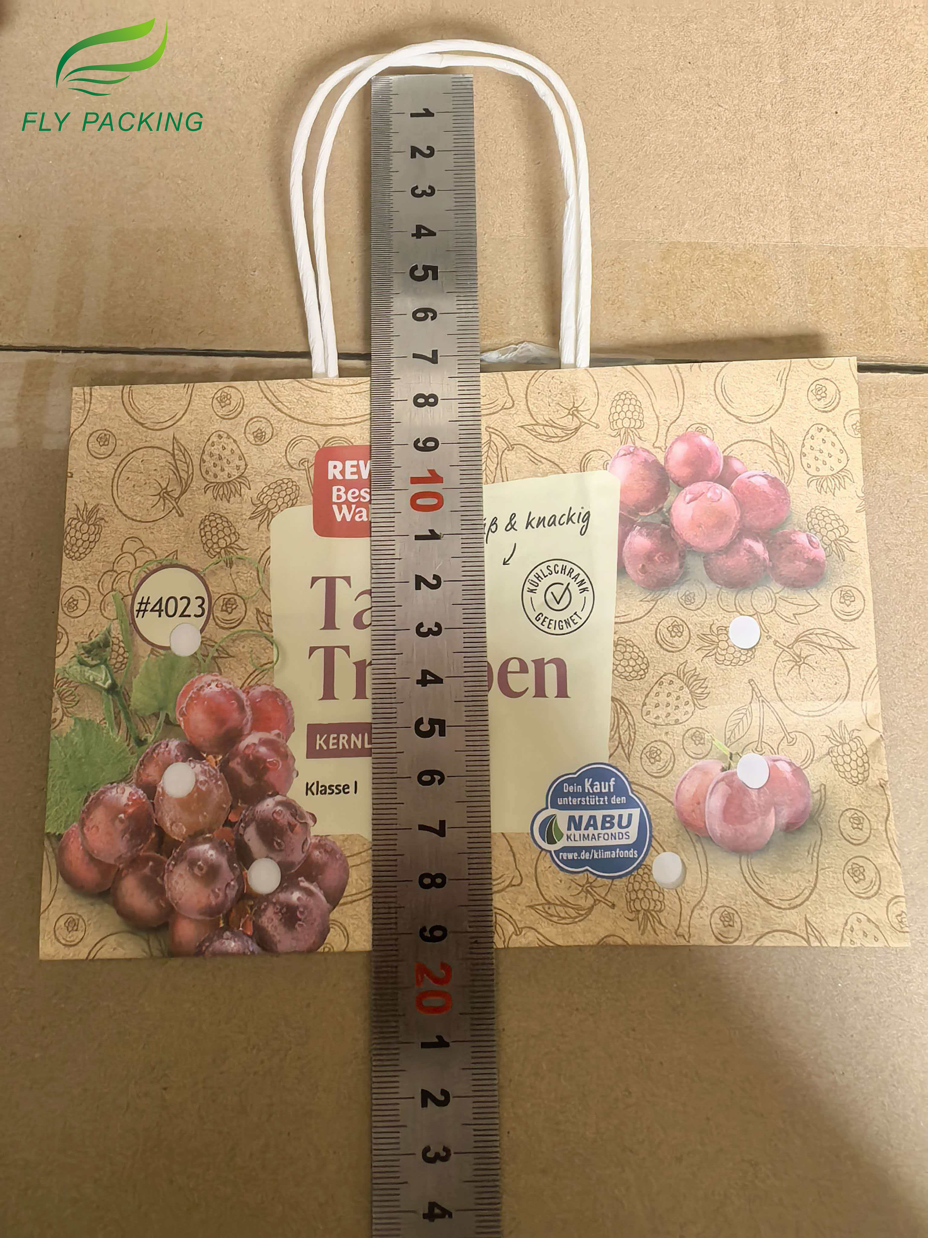 Grape Paper Bag | Eco-Friendly Kraft Carrier Bags for Fresh Fruit